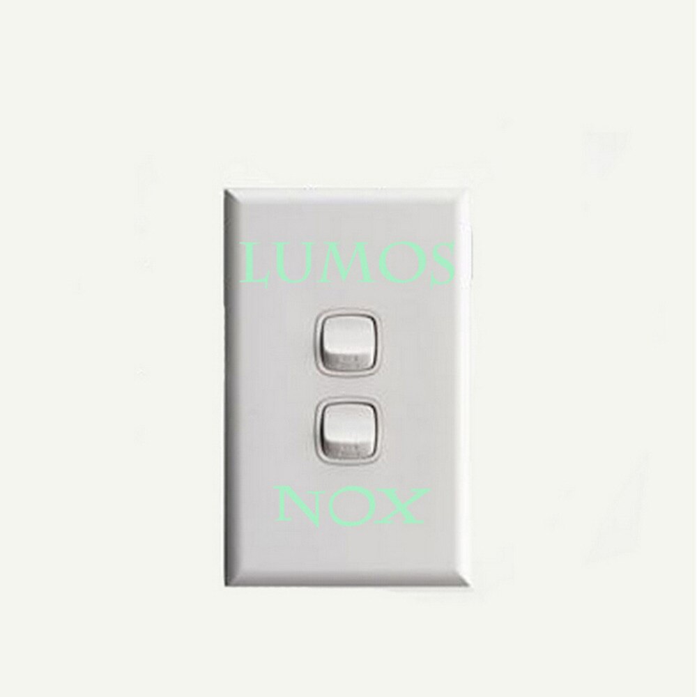1Pcs Grappige Glow In The Dark Lumos Nox Muur Lichtschakelaar Behang