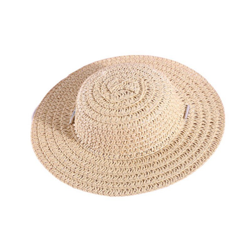 Pets Straw Hat Handcrafted Adjustable Bowknot Summer Spring Cats Dogs Pets Cap Daily Decor Sunhat: D / M