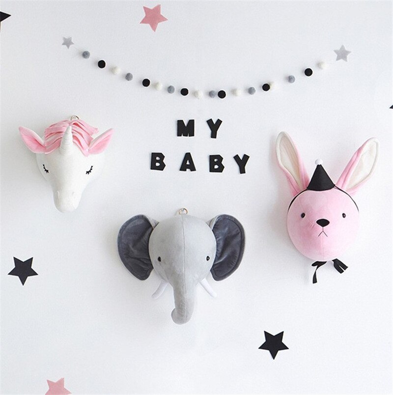 INS nordique éléphant Elk licorne bébé à la main bébé oreiller bébé lit pare-chocs berceau infantile chambre décor photographie accessoires