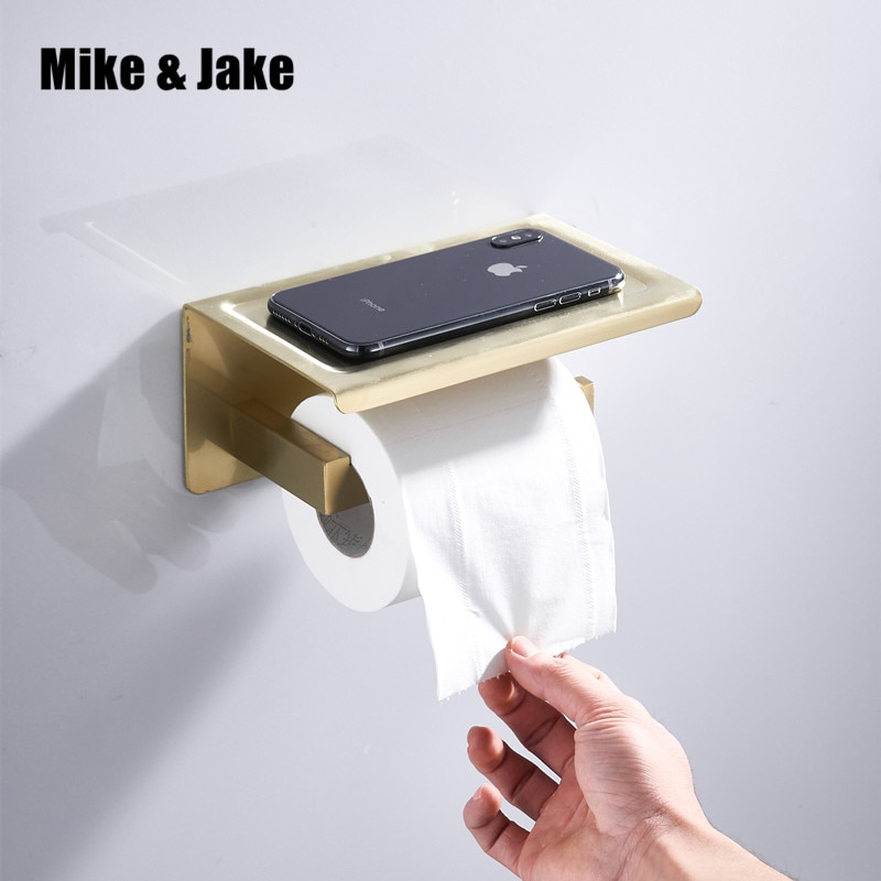 nordisch Gold pinsel papier rollen Gestell 304 Edelstahl papier Halfter Goldene Schlecht Papier Gestell Schlecht Vergeben Handy, Mobiltelefon Gestell