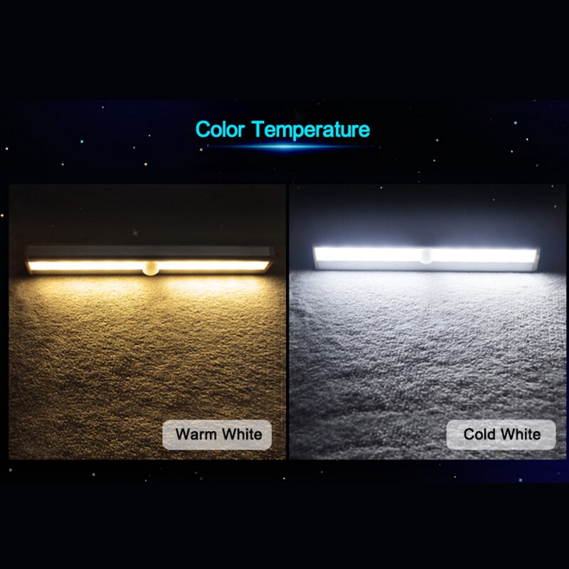 Goodland Motion Sensor LED Nachtlampje 10 LEDs Draadloze LED Kast Verlichting 4 * AAA Batterij Tafellamp Kast Boekenkast licht