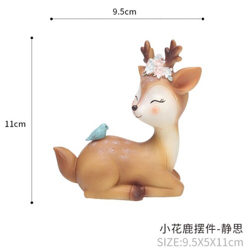 Décoration de gâteau d'anniversaire motif cerf | Animal de noël, jouet de Table, personnalité, dessin animé Han: B
