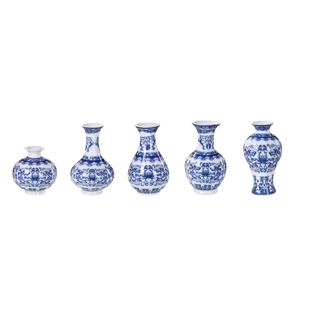 Jarrón decorativo Vintage chino de porcelana azul y blanca, jarrón de Arte de cerámica, jarrones decorativos para Decoración de mesa de hogar