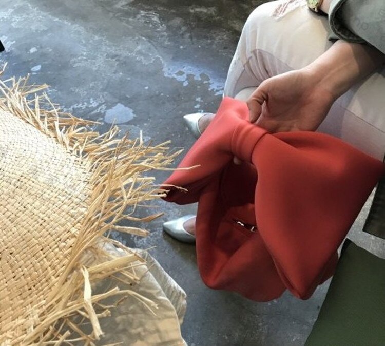 Zomer Vrouwen Handtassen Bow Dag Koppelingen Tas Dames Avondfeest Koppelingen Zwarte Handtas Schoudertas: wine red