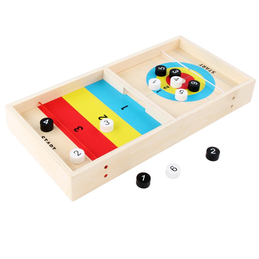 Desktop spil mini træ ishockey bordspil sjovt legetøj børn fysisk koordination træning nsv 775: Default Title
