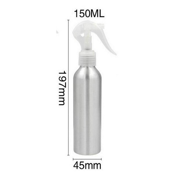 1Pc 30/50/100/120/150/250ml Aluminum bottle mice spray bottle Fine Mist Aluminum Refill Bottle Mouse Portable Spray Bottles: 150ML