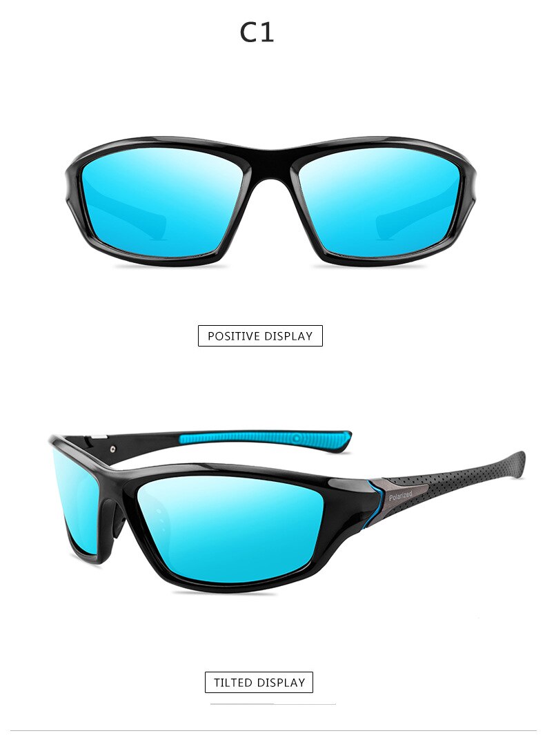 Luksus polariserede solbriller mænds køregenskaber mandlige solbriller vintage kørsel rejser fiskeri klassiske solbriller: C1