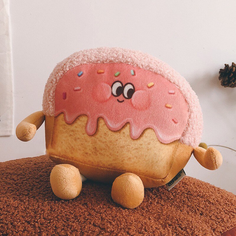Oreiller en peluche pour pain grillé, jouet amusant, nourriture en peluche, Simulation de pain tranché, oreiller en peluche, décoration de chambre à coucher à la maison, # p4
