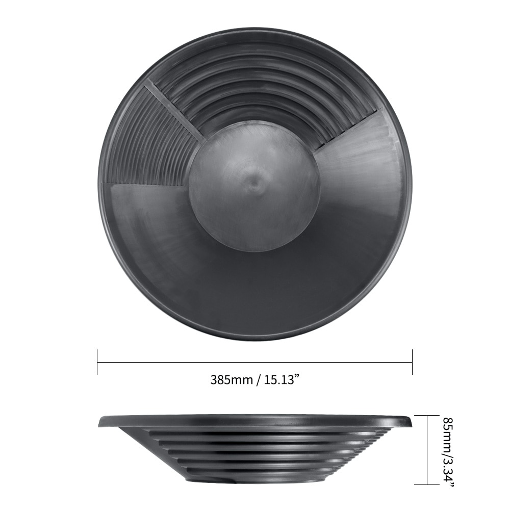 Black Plastic Gold Pan Basin Nugget Mining Dredging Prospecting For Sand Gold Mining Manual Wash Gold Panning Equipment