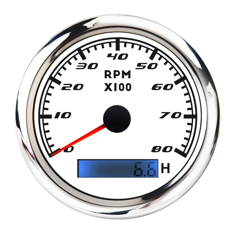 8000 RPM Tachometer Messgerät Mit Sensor LCD Anzeige 3000 4000 6000 7000 RPM Tachometer verrotten Hintergrundbeleuchtung 85mm Digital Tacho Meter