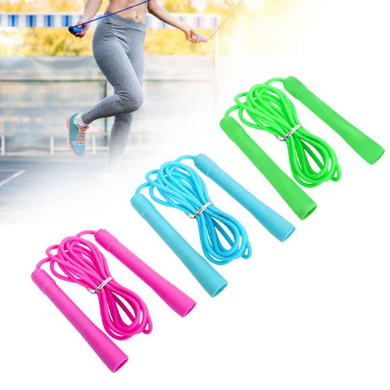 With Handle PVC Rubber Jump Rope Fitness Equipment Adjustable Length Exercise Body Building Tool