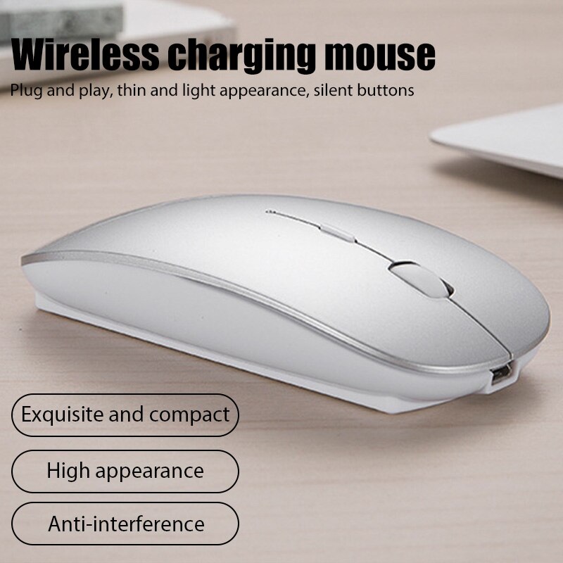 Draadloze Muis Bluetooth Oplaadbare Muis Voor Computer Stille Mause Ergonomische Mini Muis Usb Optische Muizen Voor Pc Laptop