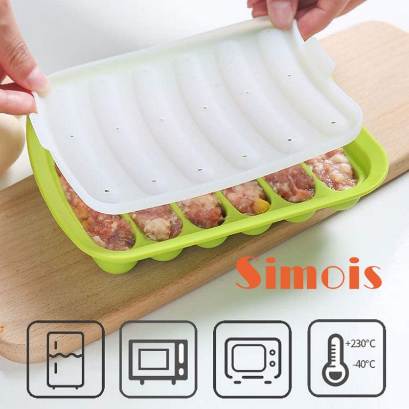 Silicone Sausage Maker Mold DIY Silicone Handmade Hamburger Dog Mold Reusable Kitchen Accessories Gadget for Cake Baking Pie