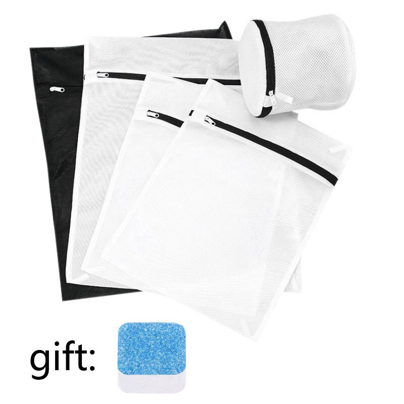 Laundry Bags For Washing Machines Mesh Washing Net Bag For Underwear Sock Washing Machine Pouch Clothes Bra Bags with: 5pcs a set