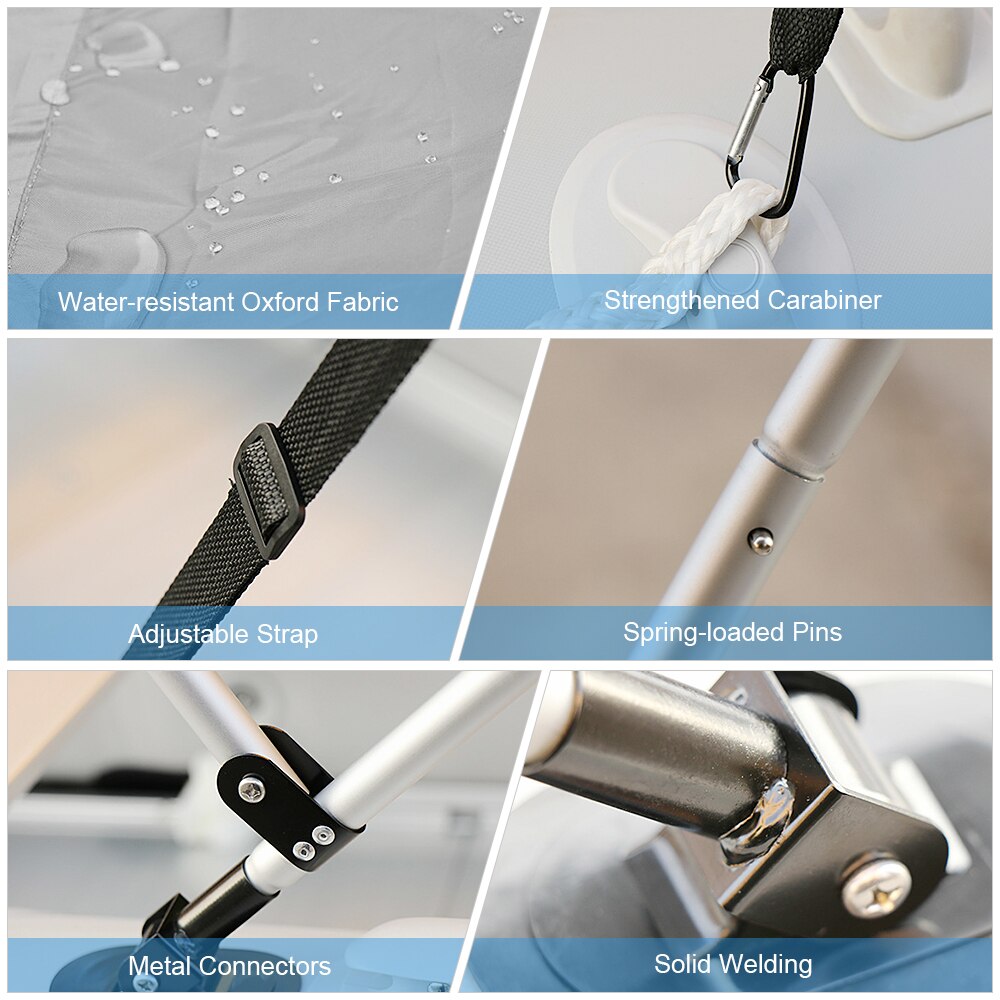 Waterproof Boat Bimini Top Cover Waterproof Anti-UV Kayak Boat Canopy Awning Kayak Canoe Surfing Tent Sun Shade