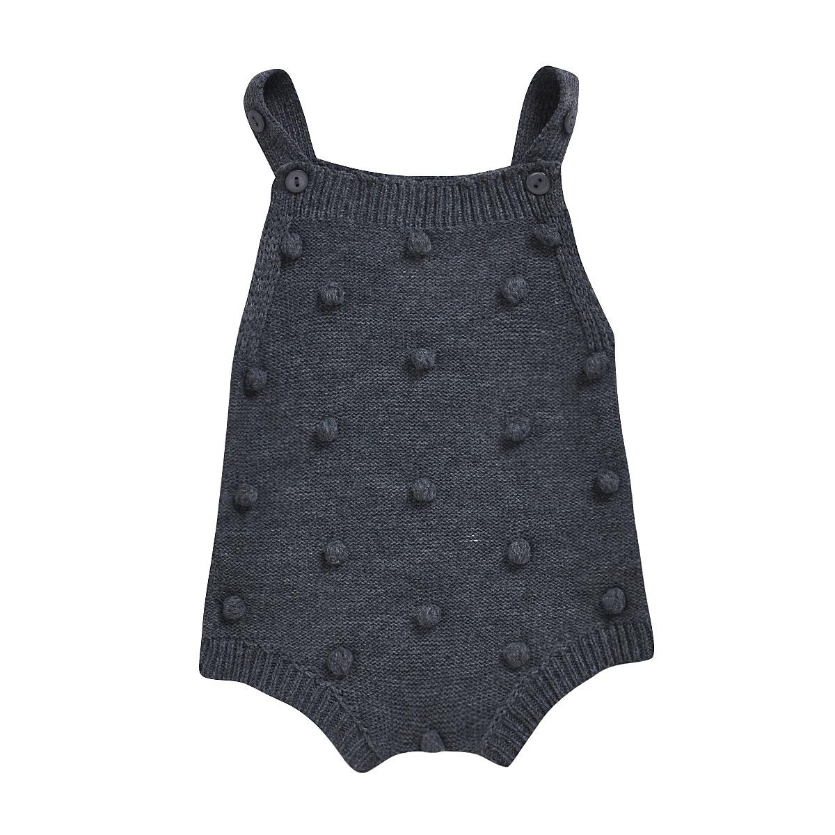 Hitomagic born baby girl klær body gutter barn jenter klær jumpsuit til sommer bukse spedbarn barn 0-18m: Grå / 6m-80