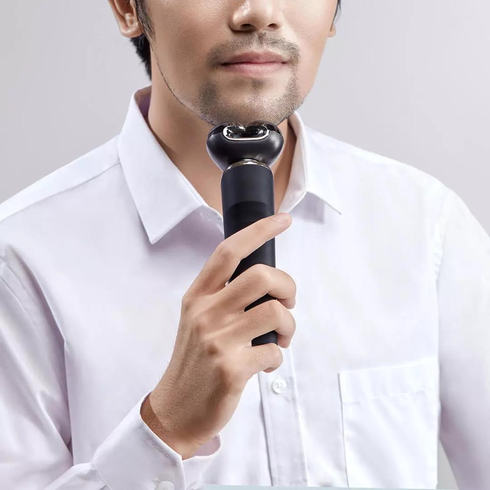 Xiaomi msn elektrisk barbermaskine flex shaver head 3 våd og tør barbering vaskbar kniv behagelig ren vandtæt shaver