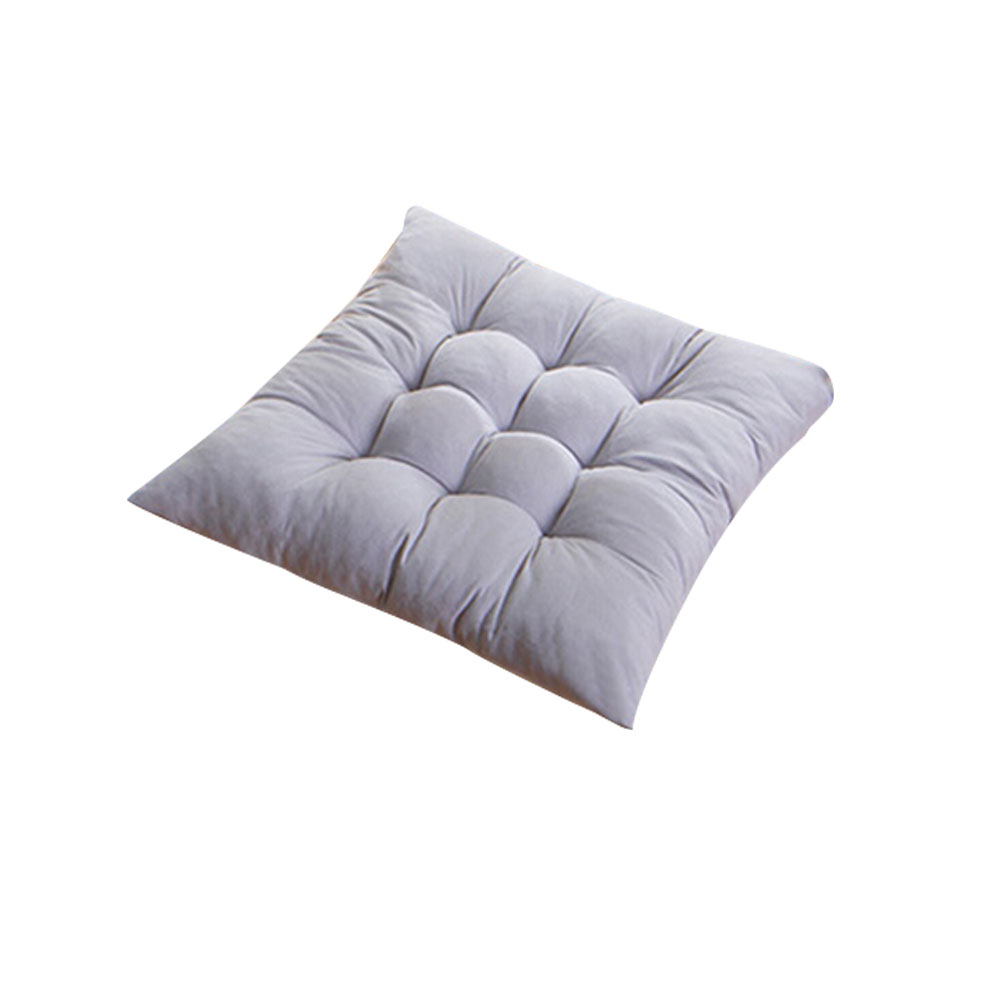 Zachte dikke kussen stoelkussen effen kleur gebonden touw stoelkussen eetkamer keuken kantoor huisdecoratie stoelkussen decoratie: Grijs