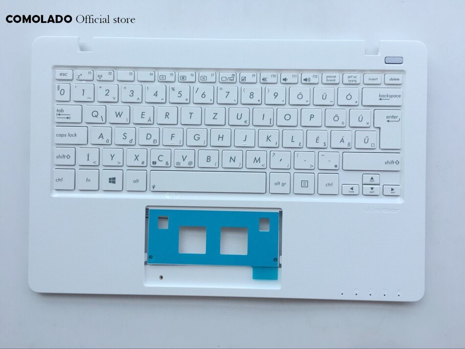 Teclado de cubierta superior con reposamanos nórdico checo árabe Alemania hebreo Hungría Corea para ASUS X200C X200CA X200L X200LA X200M X200MA: GOLD