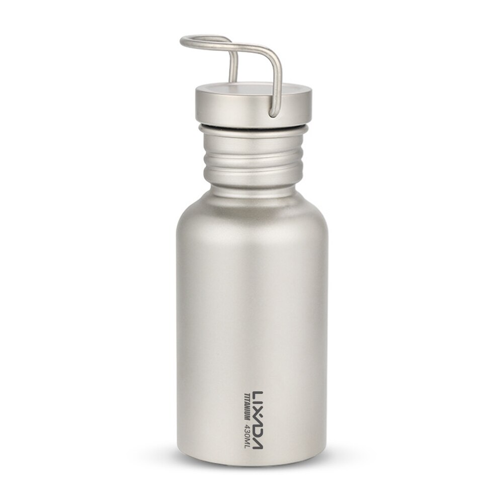 Lixada 430ml lækagesikker titaniumflaske ultralet udendørs camping cykling vandreture sport vandflaske løbende flaske