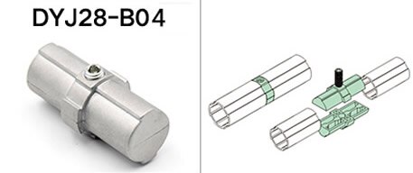 Aluminum alloy lean tube bar Functional accessories,Fixed joint connectors,Workbench, assembly linegeneral frame: DYJ28-B04