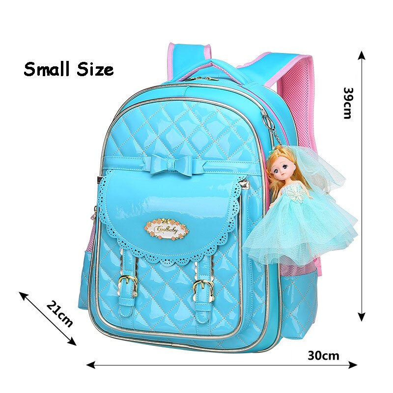 Neue Mädchen Schule Rucksäcke freundlicher Schulranzen Für Mädchen Rucksack Prinzessin Rosa freundlicher Schulranzen Schule Taschen Tornister Mochilas: klein Blau