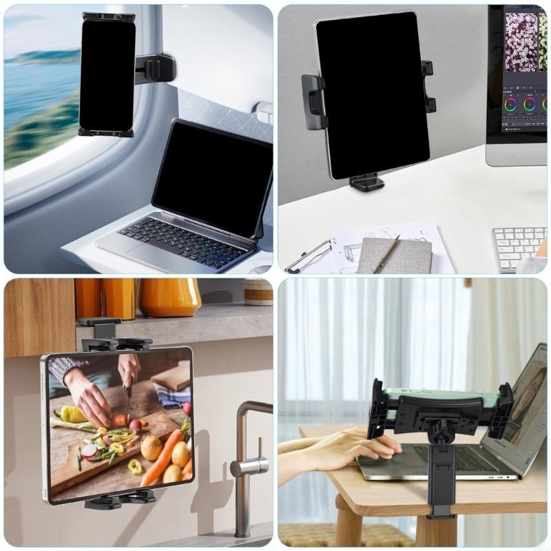 Multifunktionellt reseställ för surfplattor, justerbart visningsställ för smartphone, skrivbord för flygplan, säkert och stabilt stöd