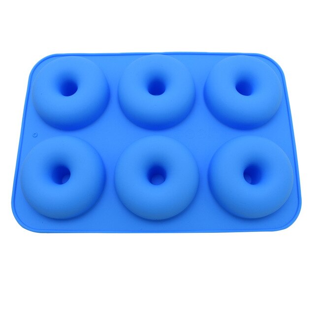 6 Gitter Silikon Backform Krapfen Backform Krapfen Backformen DIY Krapfen Kuchen Formen Gebäck Werkzeuge Sugarcraft: Blau