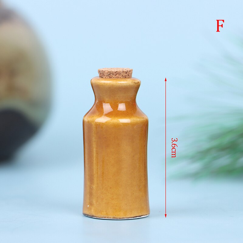 1:12 Dollhouse Miniatuur Keramiek Jar Kruiden Jar Keuken Speelgoed Home Decor: F