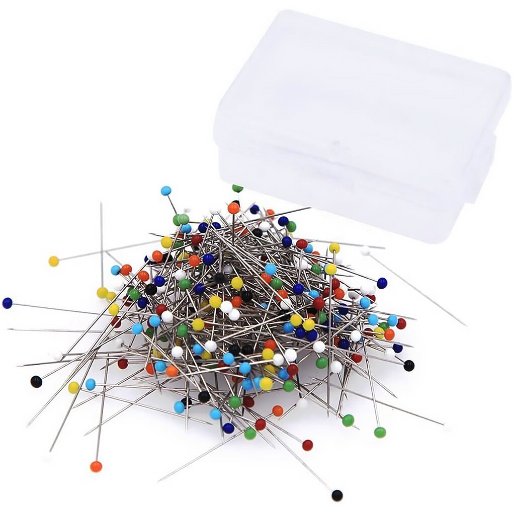 100/250Pcs Stainless Steel Dressmaking Pins Embroidery Patchwork Pins Accessories Tools Sewing Marker Needle DIY Sewing Tool