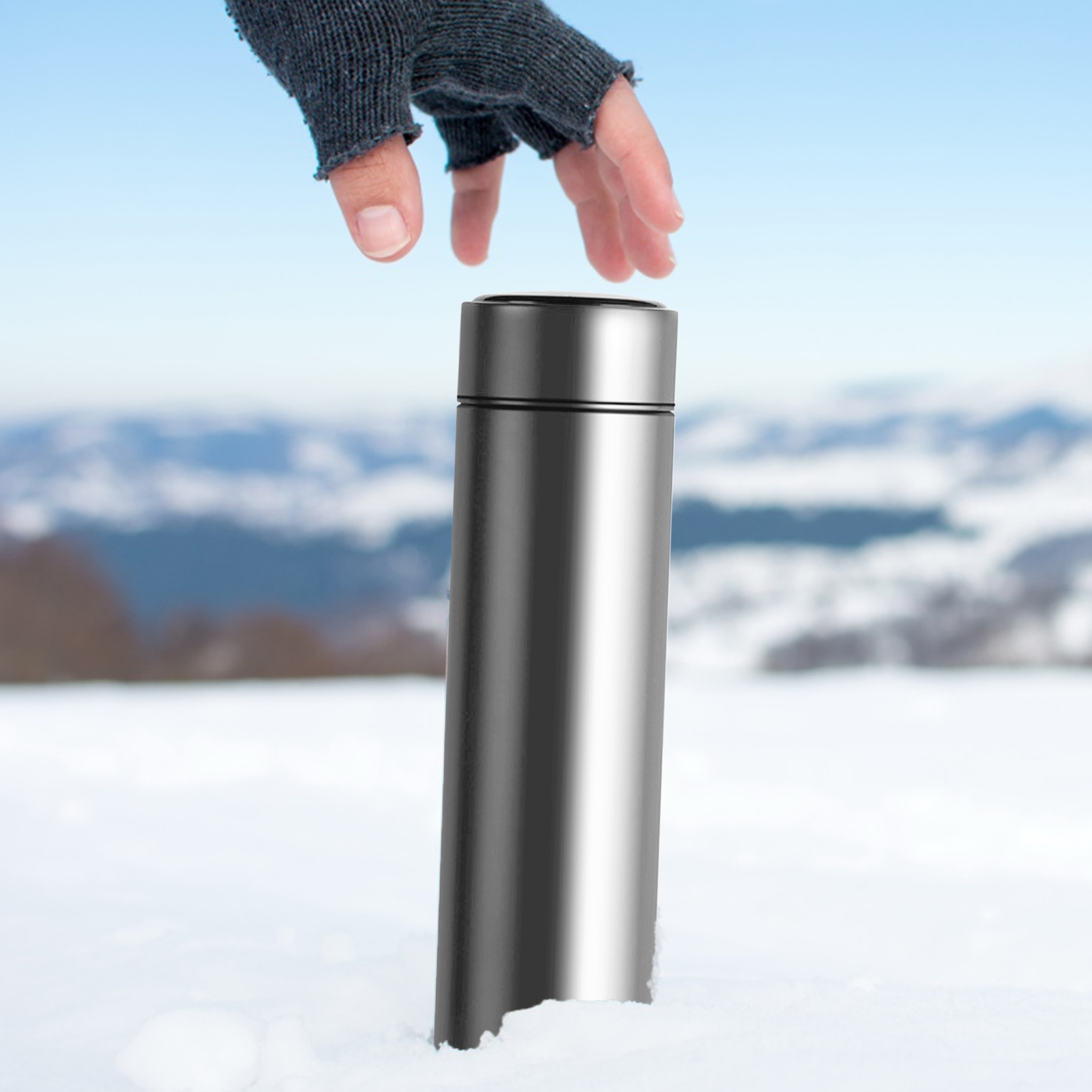 500ml garrafa térmica à prova dwaterproof água quente manter o tempo garrafa de água display led tela vácuo isolado copo de chá hidroflask thermocup