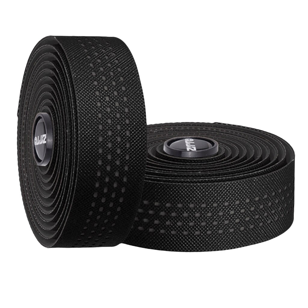 Cinta de manillar de bicicleta de carretera, envolturas de mango de ciclismo funcional, opción de Color, 2 rollos: Black