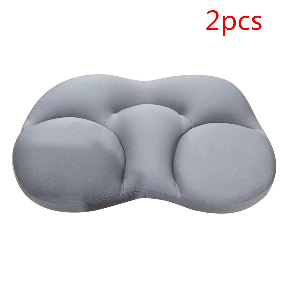 All-round Sleep Pillow Multifunctional Egg Cloud Sleep Pillow Support Pillow Butterfly Shaped Ergonomic Soft Foam Pillow: D2pcs