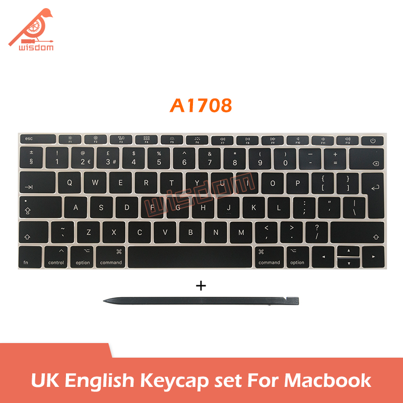 Laptop Uk Layout Keycaps Toetsen Voor Macbook A1466 A1502 A1707 A1989 A2337 A2338 A2141 A2681 A2442 A2681 A2681 A2941 Toetsenbord Reparatie: Zilver