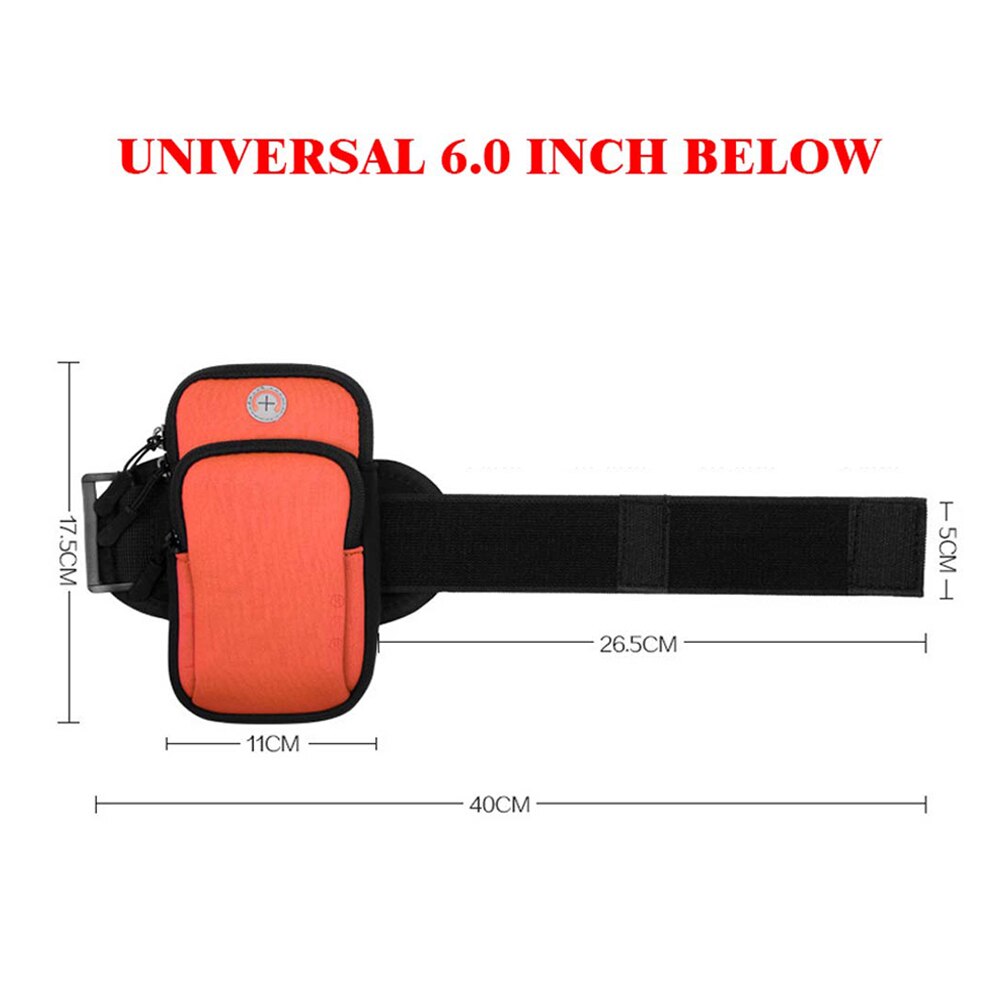 Universal 6 & #39 ;& #39 ; vattentät sportarmbandsväska löpning jogging gymarmband utomhussporter armbandsväska telefonväska fodral hållare