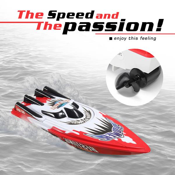 Radio fjernbetjening højhastighedsbåd twin motor rc racing udendørs rød/grøn legetøjsskibe fjernbetjening rc barco til børn