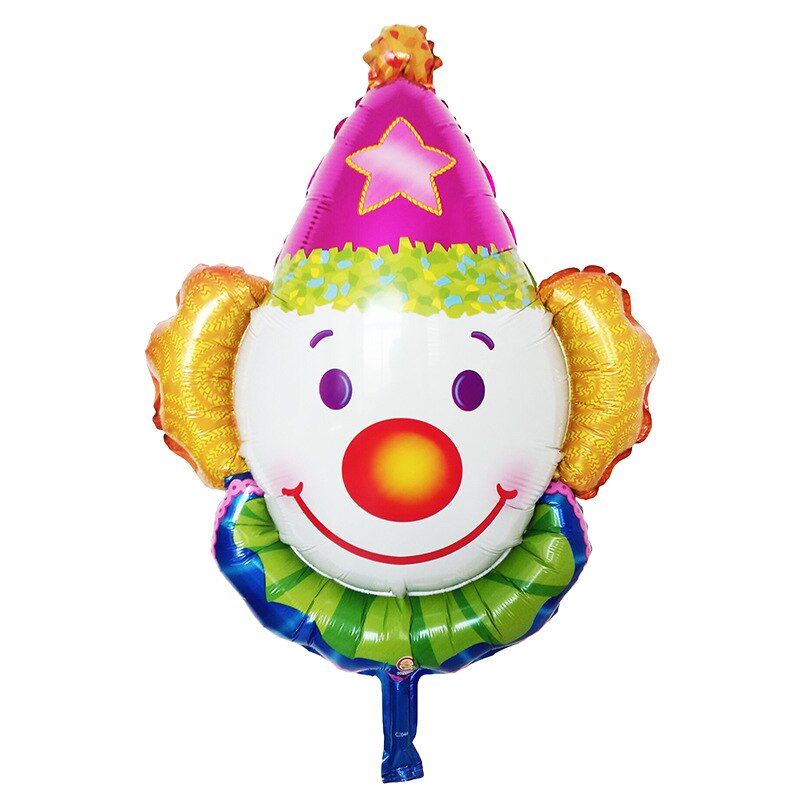 Globos de látex coloridos con estampado de payaso de dibujos animados para niños, confeti verde, decoración para de cumpleaños, suministros para fiestas temáticas