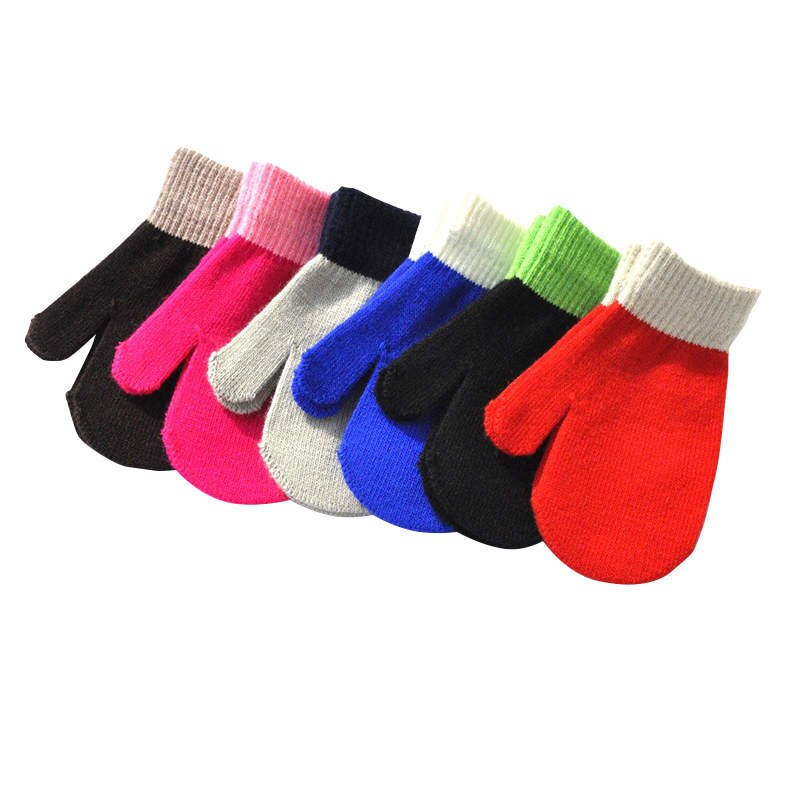 Warmom Kinderen Winter Warm Gebreide Handschoenen Magische Zak Baby Acryl Handschoenen Voor 5-10 Jaar Oud