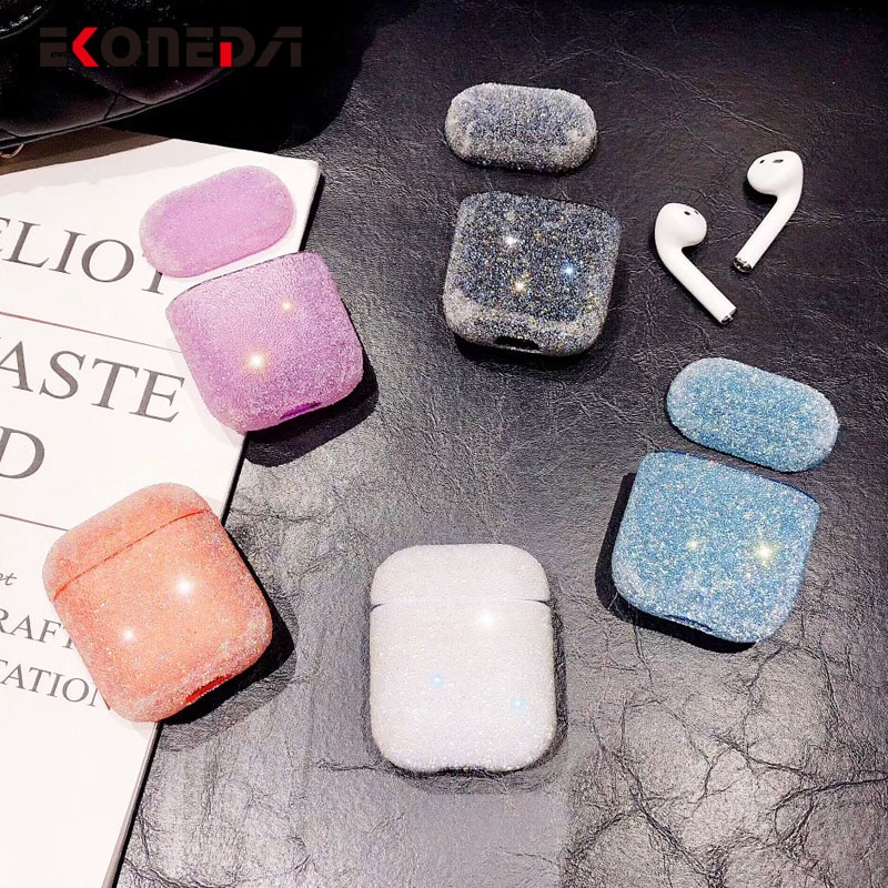 EKONEDA Bling Diamanti Di Lusso di Caso Per Airpods Caso di Colori Della Caramella Della Ragazza Della Copertura di Protezione Per Airpods 2 Airpods pro auricolare casi