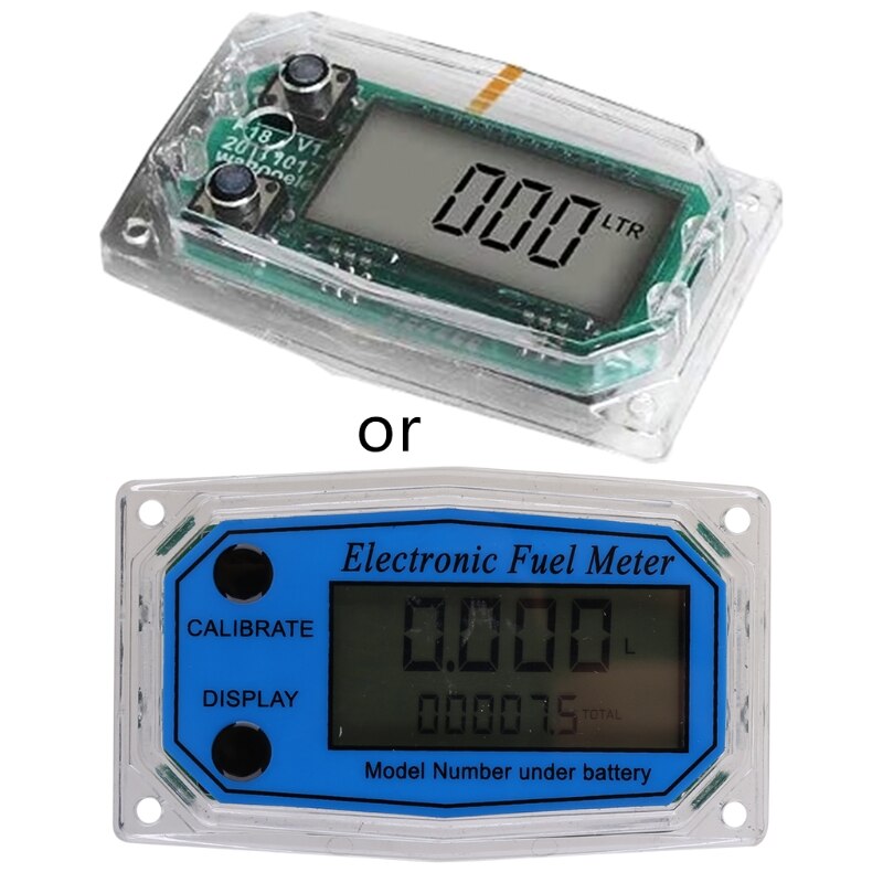 Digital Turbine Flow Meter Digital LCD Display Oil Fuel Flowmeter Measure Die sel Kerosene Gasoline Meter Display chip
