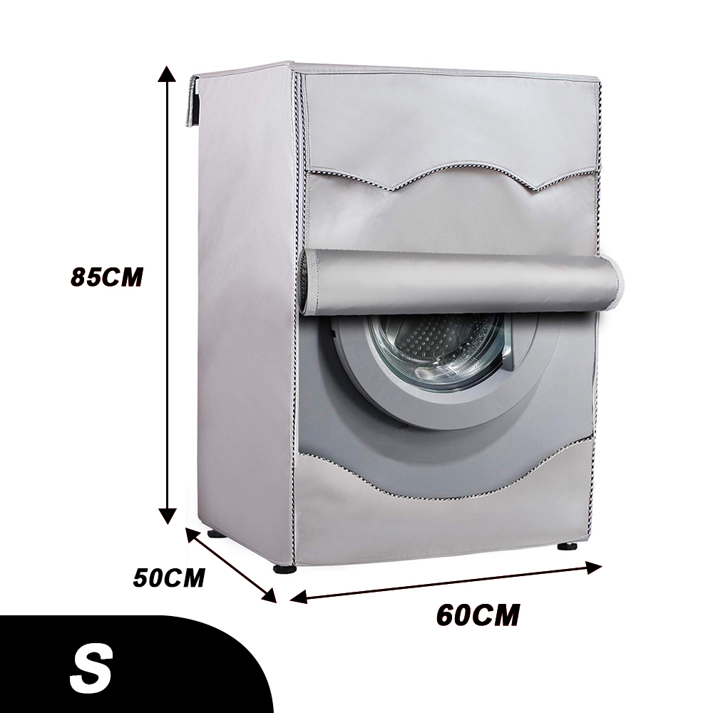Juste de Protection Solaire Anti-Poussière pour Machine à Laver, Étui Étanche pour Sèche-illant à Charge Frontale: Black