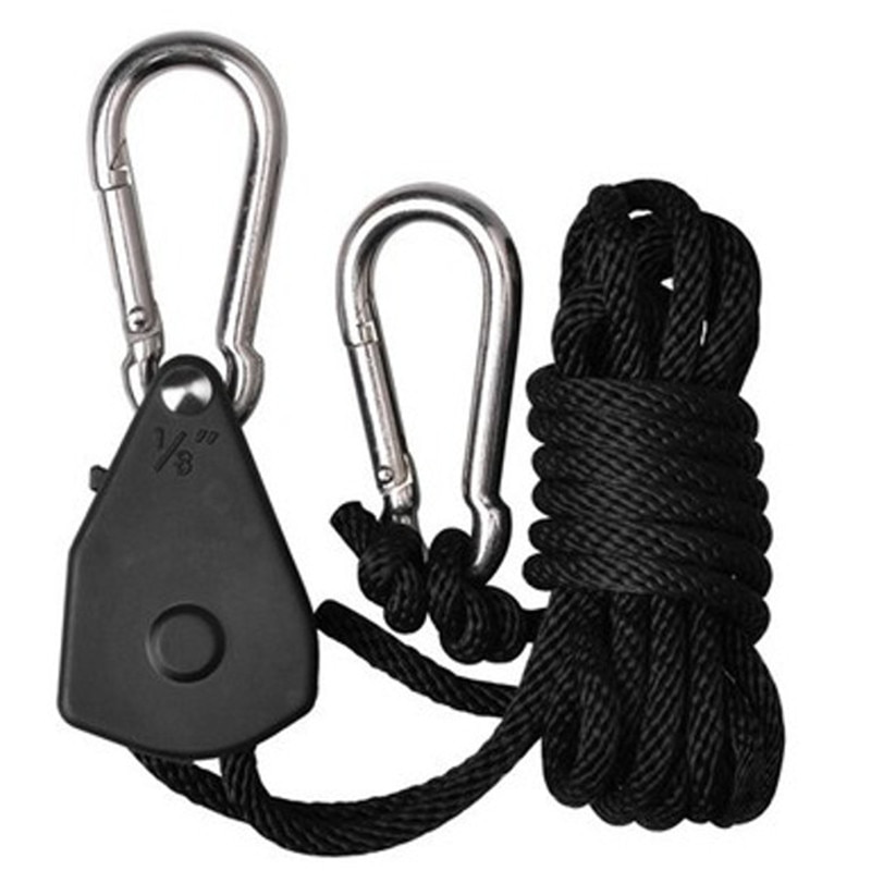 Beylsion 1 st växt odlingstält 1/8 tum nylon rep spärr yoyo hängare för odling tält rum fläkt kolfilter odlingslampor