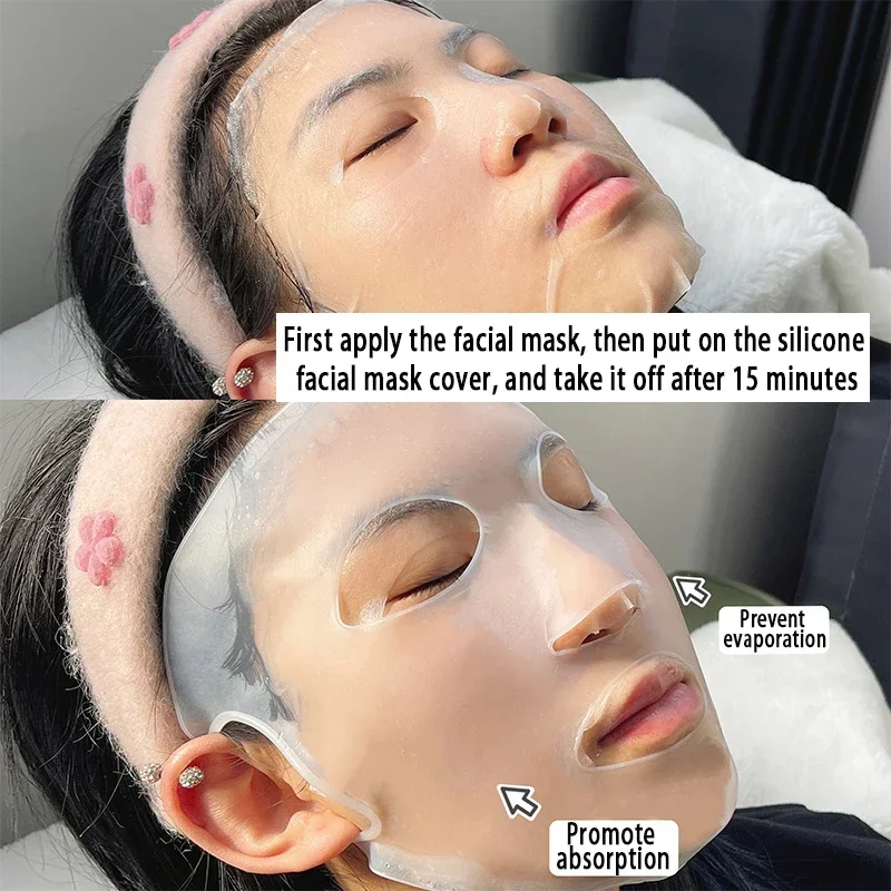 Siliconen Oor Opknoping Gezichtsmasker Cover Herbruikbare Hydraterende Gezichtsbescherming Dubbele Absorptie Anti Verdamping Masker Beschermhoes