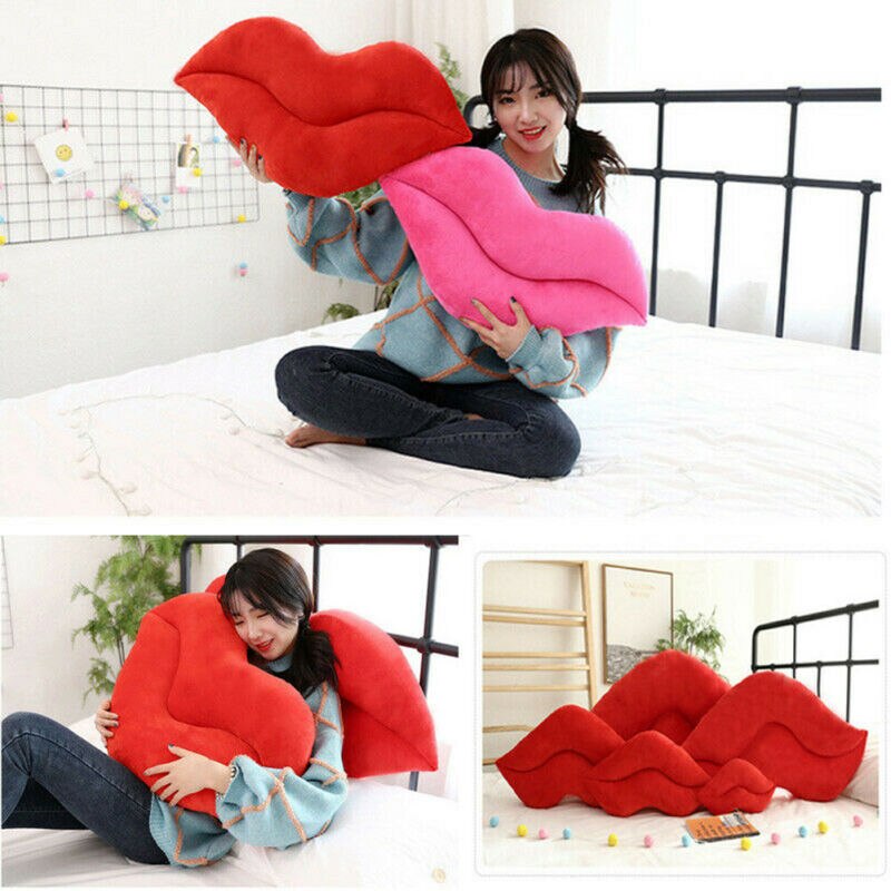 Faroot KISS Pink Red Lips Shape Cushion Home Decorative Throw Pillow Sofa Waist Cushion Home Textile Cushion 30cm