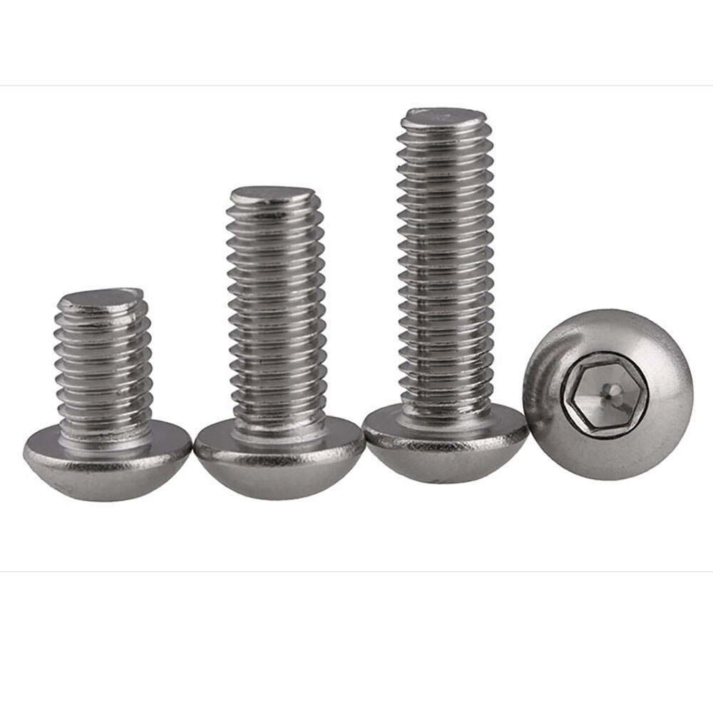 M3 3mm A2 304 rvs button head hex bolt schroef rvs ronde/pan hoofd M3x6/ m3x8/M3x10/M3x12/M3x16/M3x20