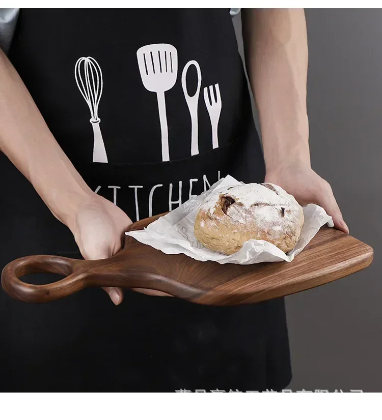 Tablas de cortar sólidas de nogal negro, bandeja de madera, tabla de Pizza, tabla de cortar, utensilios de cocina para hornear, tabla adhesiva de fruta y pan