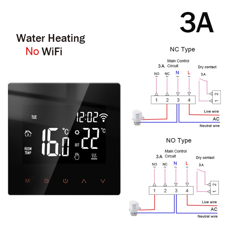 Tuya APP WiFi Smart Thermostat Electric Floor Heating Water Gas Boiler Temperature Voice Remote Controller for Google Home Alexa: ME81W