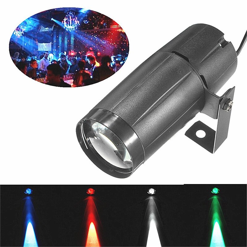 3W LED Spotlight Wit Licht Effecten DJ Projector Lamp Met Afstandsbediening 1.3m US Plug Voor Karaoke Pub Bar wedding Party Indoor