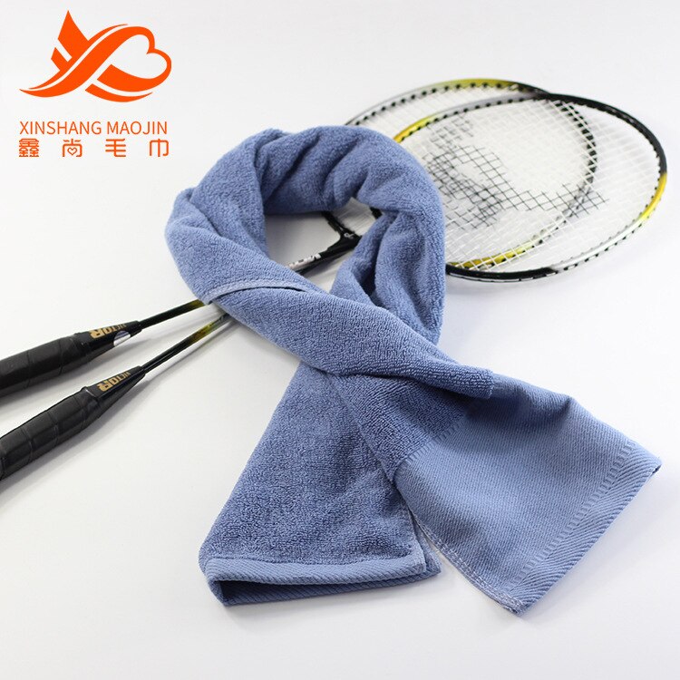 5 packs of lengthened pure cotton pure color terry sports towel gym 32*110CM sweat towel marathon yoga sports towel: D