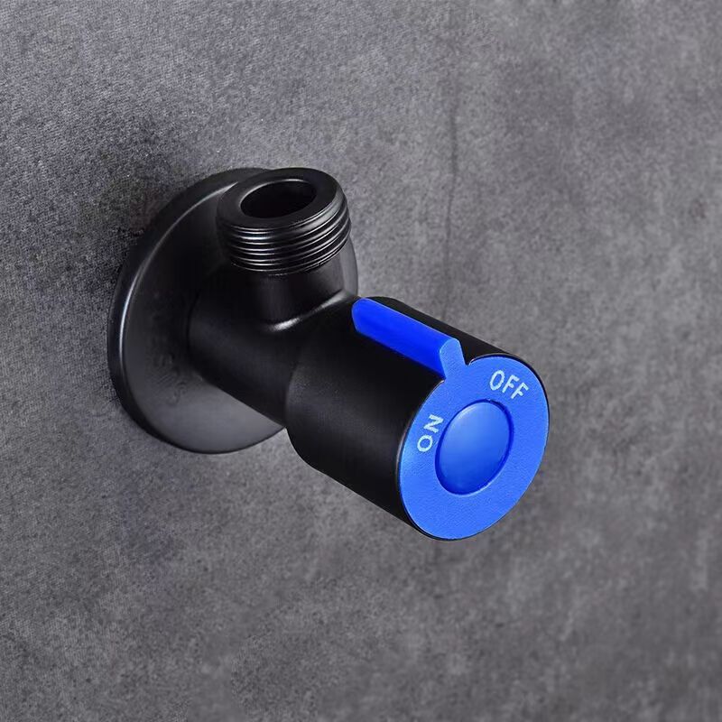 Rubinetto del bagno Doppio controllo Doppia maniglia Rubinetto per acqua fredda in acciaio inossidabile Rubinetto per lavatrice da bagno Valvola a triangolo: Borgogna